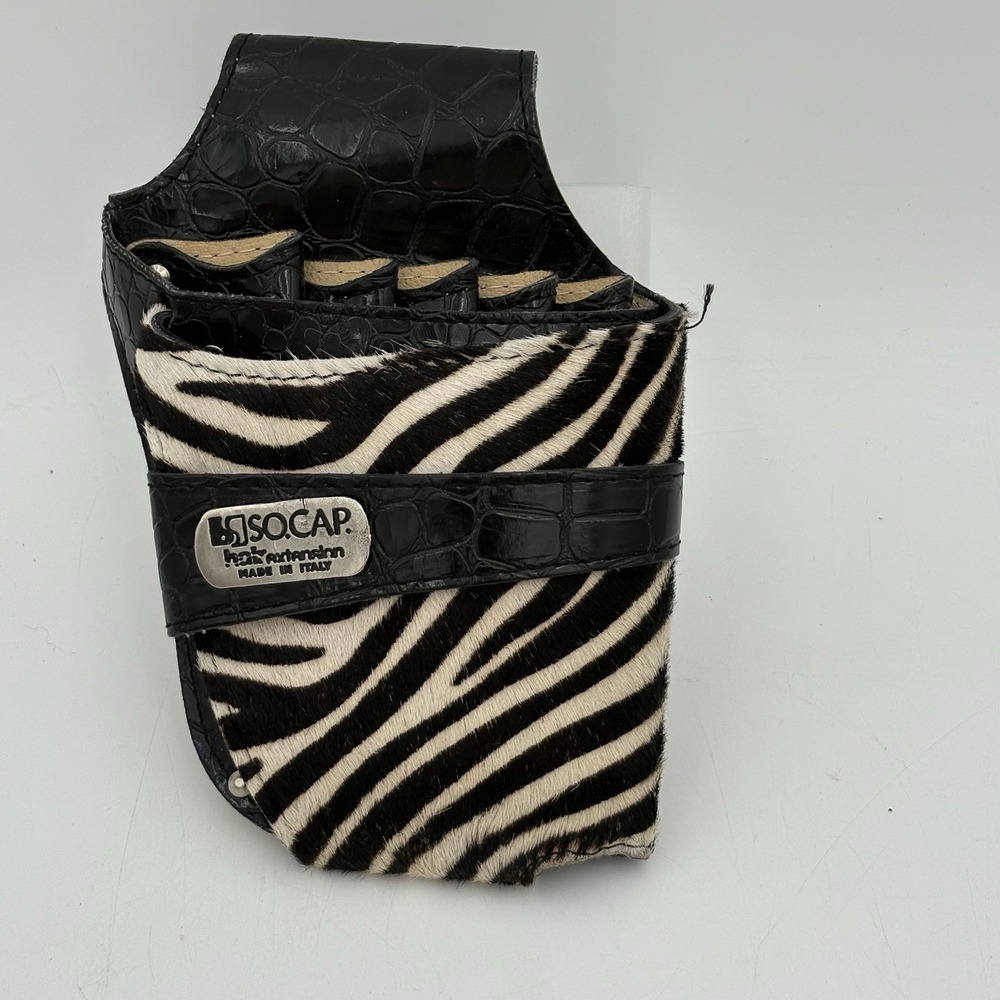 SO CAP Hair Extension‎ Zebra Hide Tool Pouch For Belt